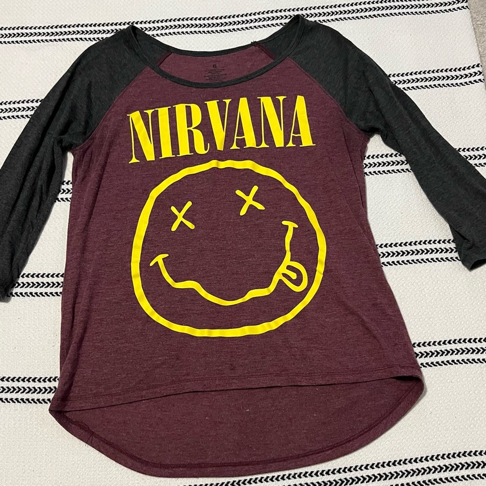 2014 Nirvana baseball tee